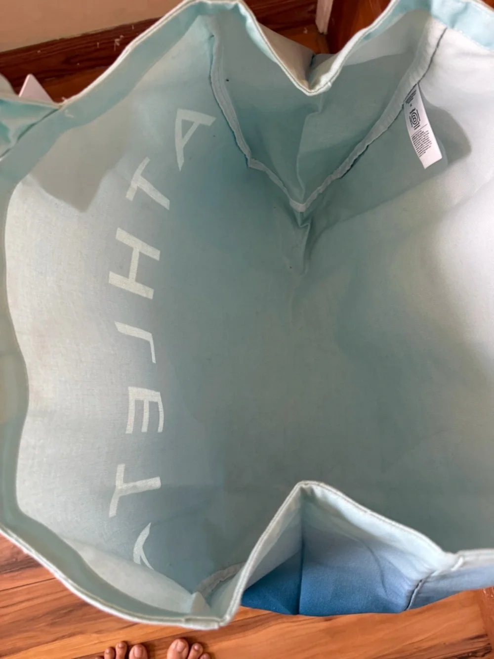 NWT Athleta Light-to-Dark Blue Ombre Canvas Tote